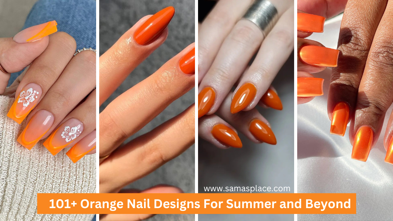 101+ Orange Nail Designs For Summer and Beyond