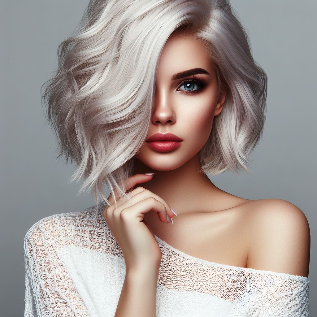 Picture a chic bob with one side cut shorter than the other, creating a striking asymmetrical silhouette. This cut is not only modern but also frames the face beautifully, and can be curled or straightened to suit any occasion.