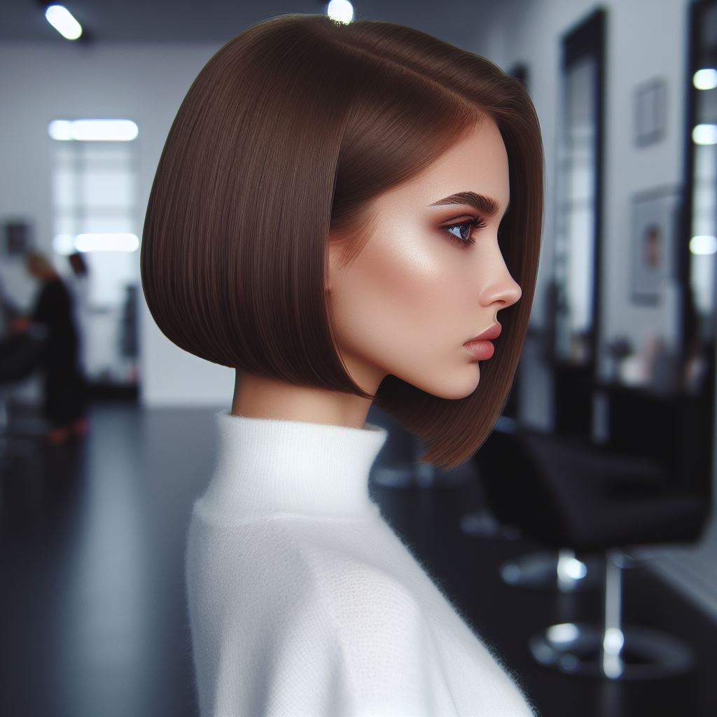 Consider a sharp A-line cut where the back is significantly shorter than the front, the angles creating a sophisticated and sleek appearance. This style is perfect for those who want a minimalist yet bold statement.