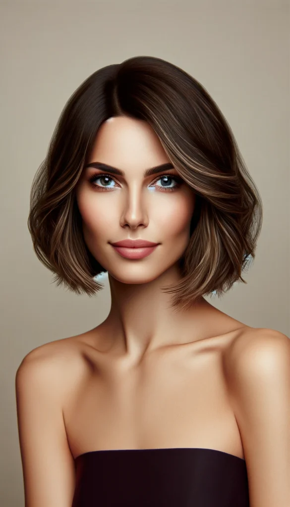 Imagine the timeless bob refreshed with modern touches such as textured ends or a hidden undercut for added edge. This versatile cut can be worn straight or with waves, allowing for a range of styles from classic to contemporary.