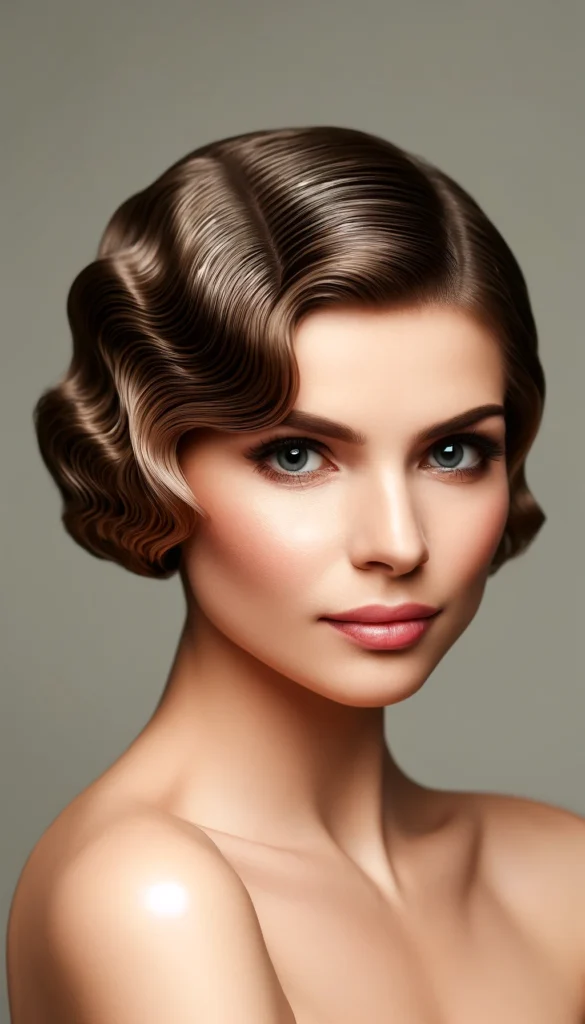 Channel the glamour of the 1920s with finger waves, giving your short hair a retro vibe that's both classic and sophisticated. This style is perfect for themed parties or when you're looking to add a touch of old-school elegance.