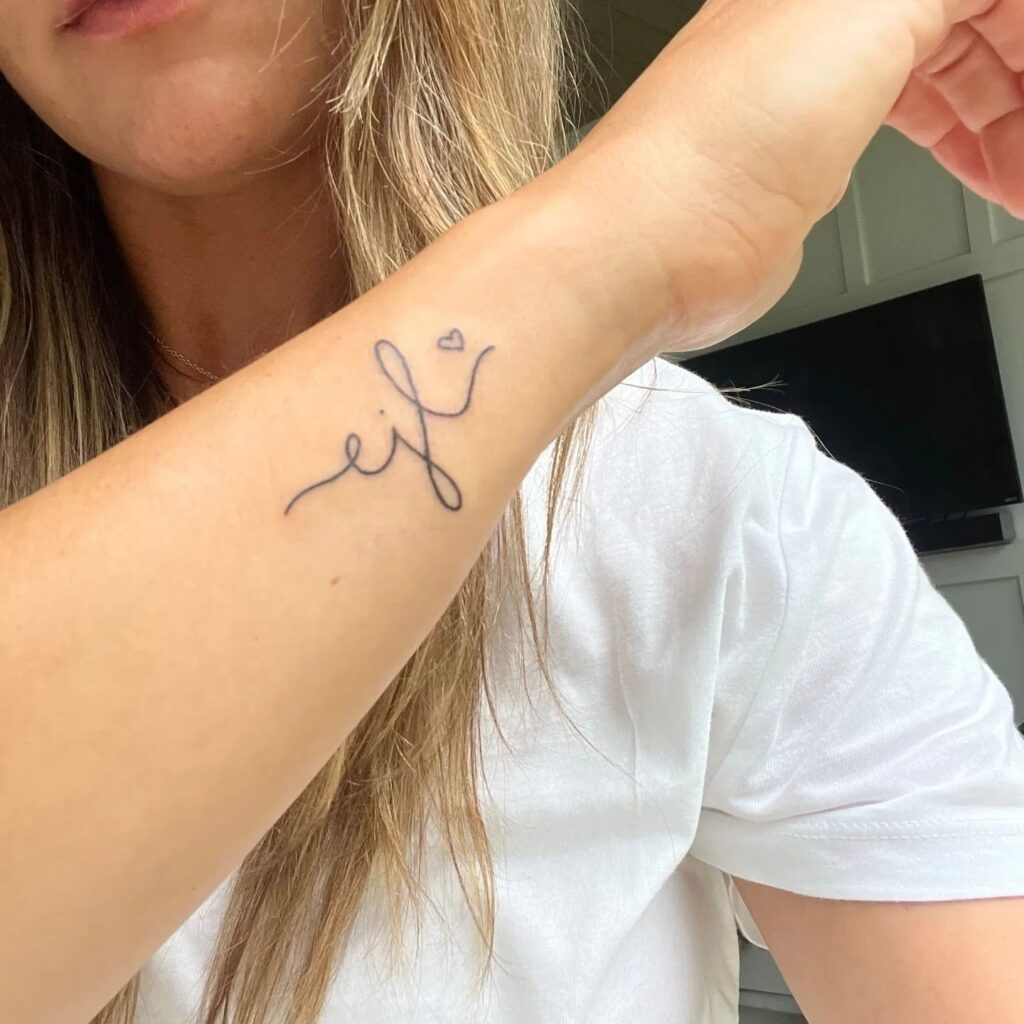 Love's Echo - Minimalist Heartbeat Tattoo