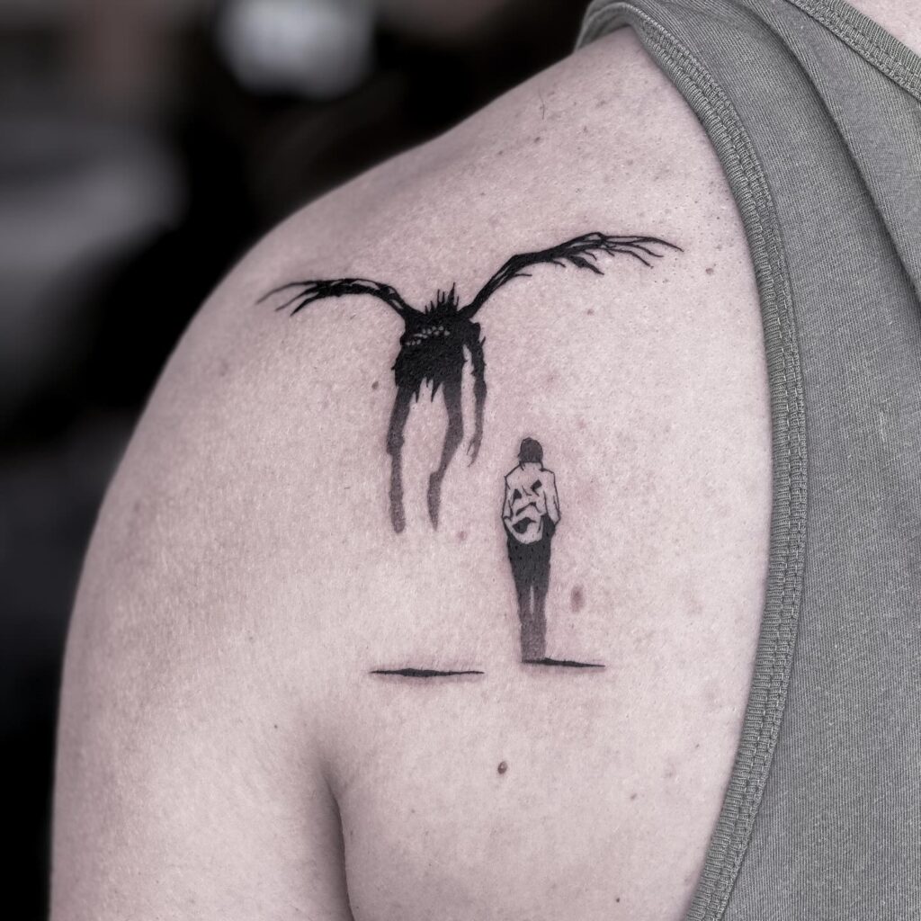 Silent Reflection Back Tattoo