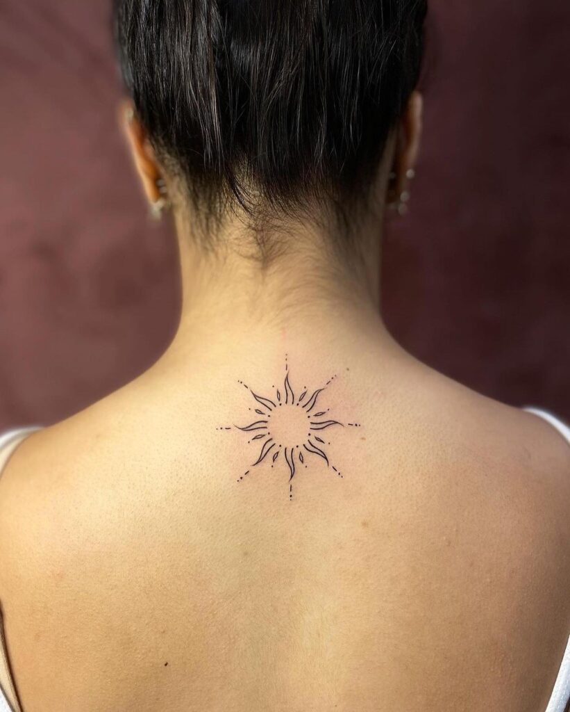 Celestial Radiance Back Tattoo