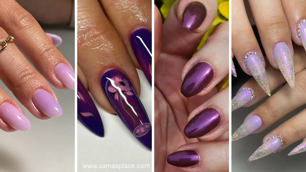 26+ Cute Purple Nails Arts Ideas Design