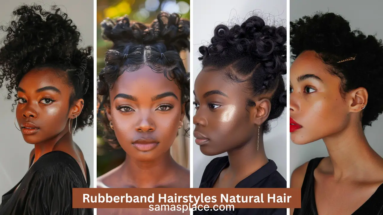 30+ Rubberband Hairstyles Natural Hair in 2024
