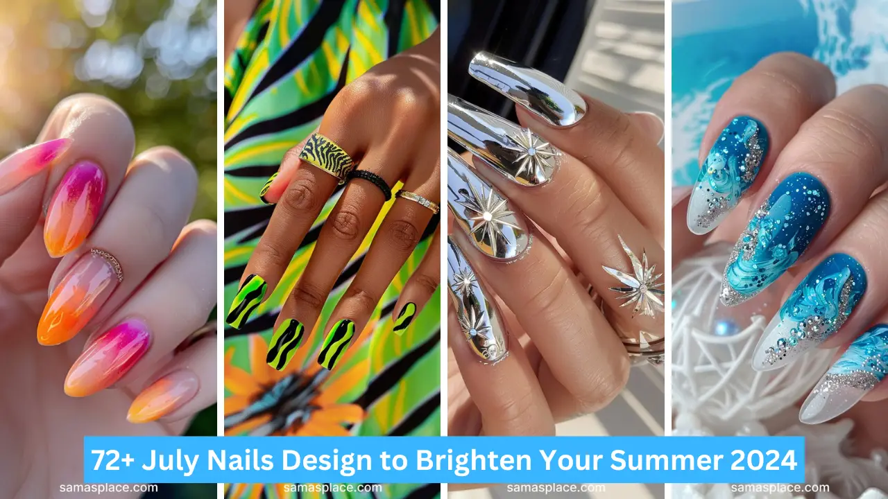 20+ Vibrant July Nails Design to Brighten Your Summer 2024