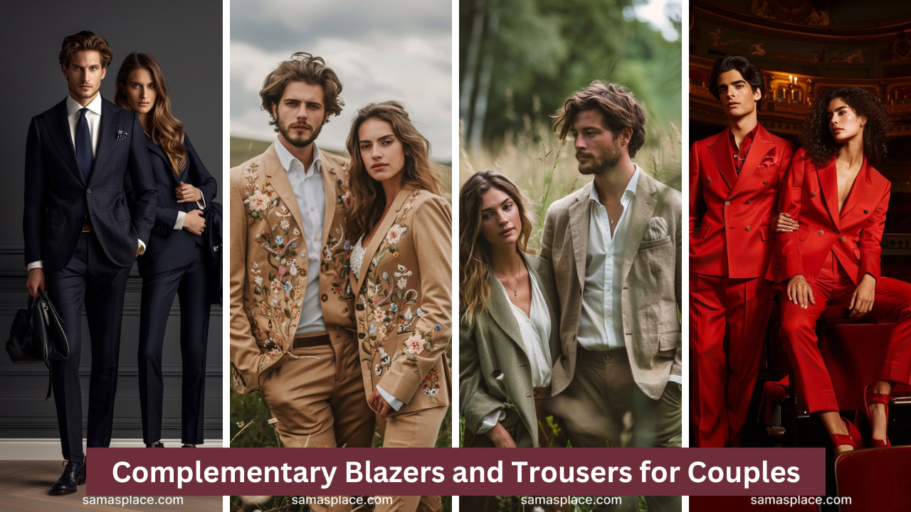 Complementary Blazers and Trousers for Couples