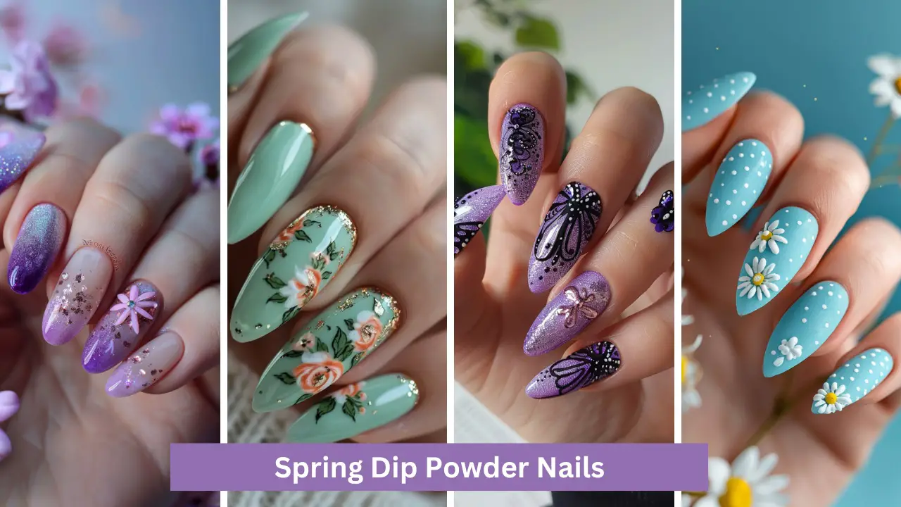 54+ Stunning Spring Dip Powder Nail Ideas for 2024