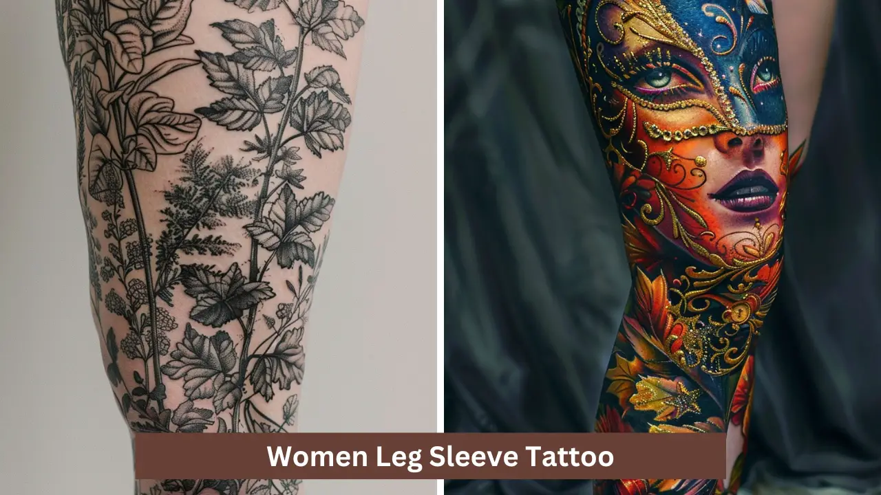 60+ Women Leg Sleeve Tattoo For 2024