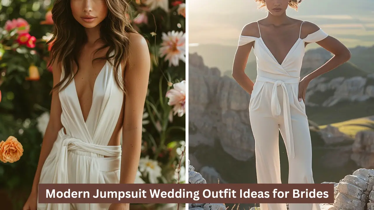 Modern Jumpsuit Wedding Outfit Ideas for Brides In 2024