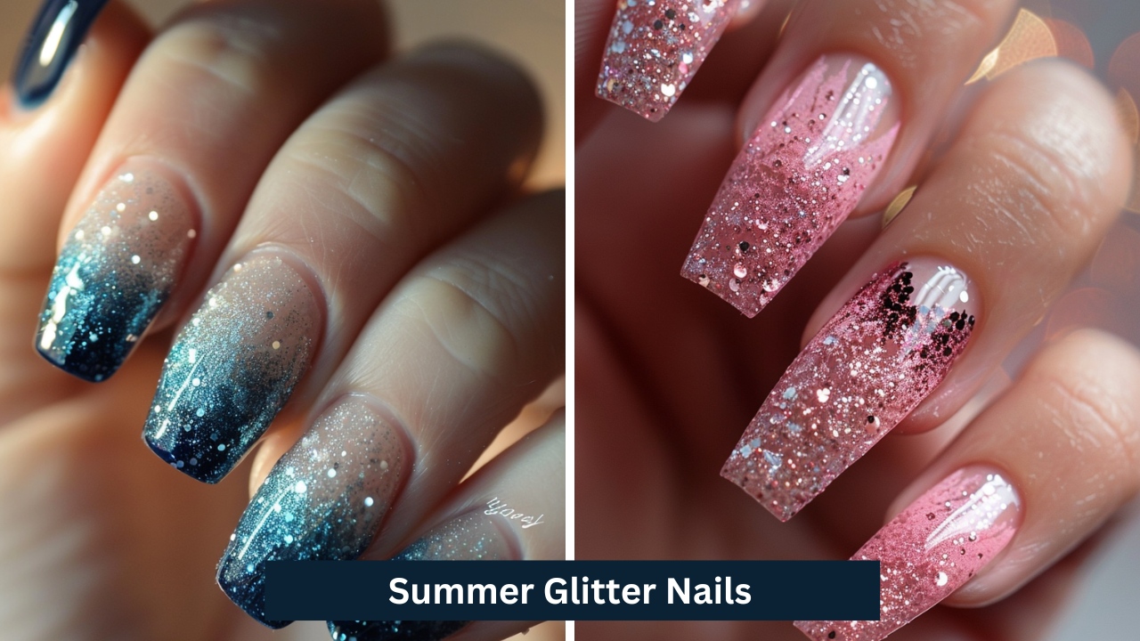 70 - Summer Glitter Nails