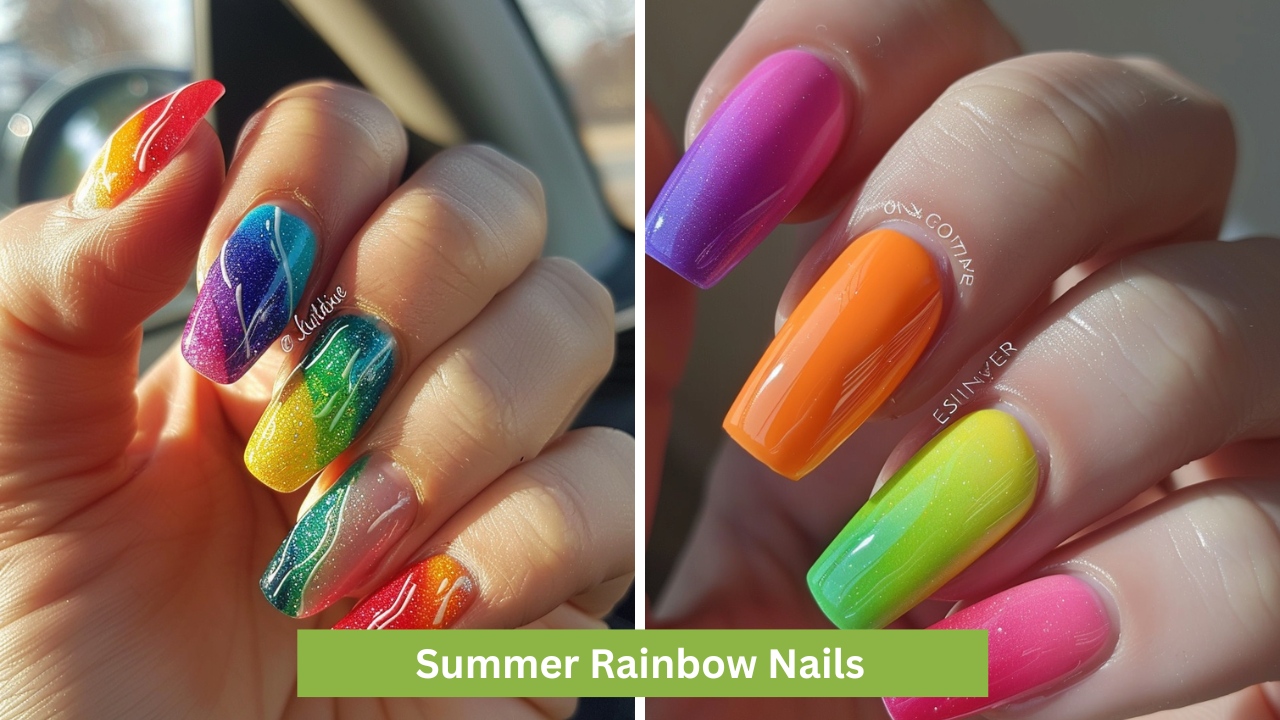 30+ Summer Rainbow Nails Ideas and Design