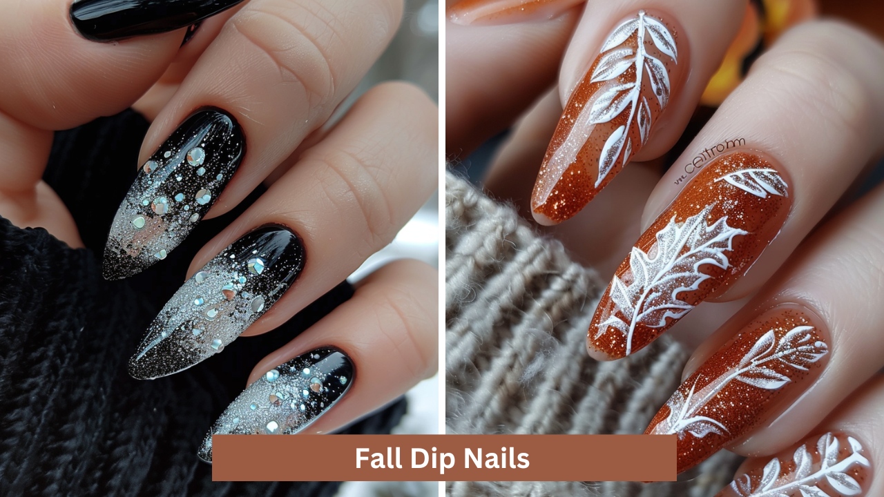 30+ Best Fall Dip Nails Ideas and Designs