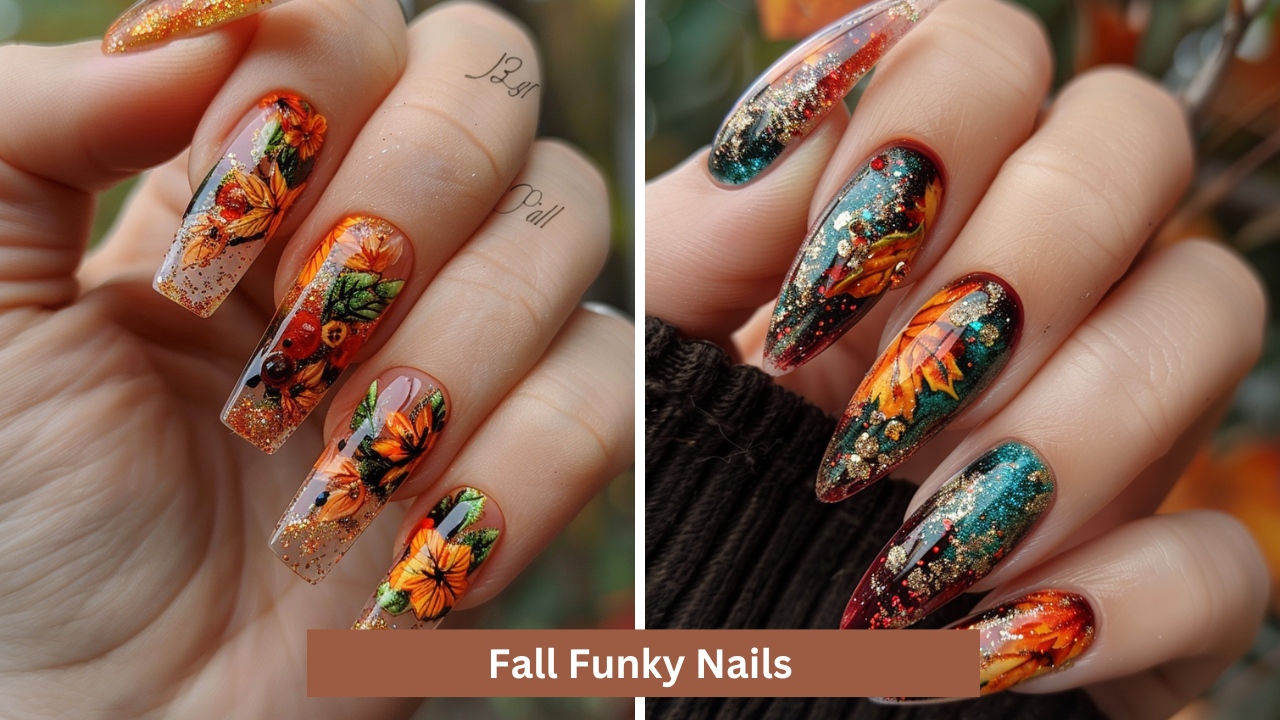 Fall Funky Nails