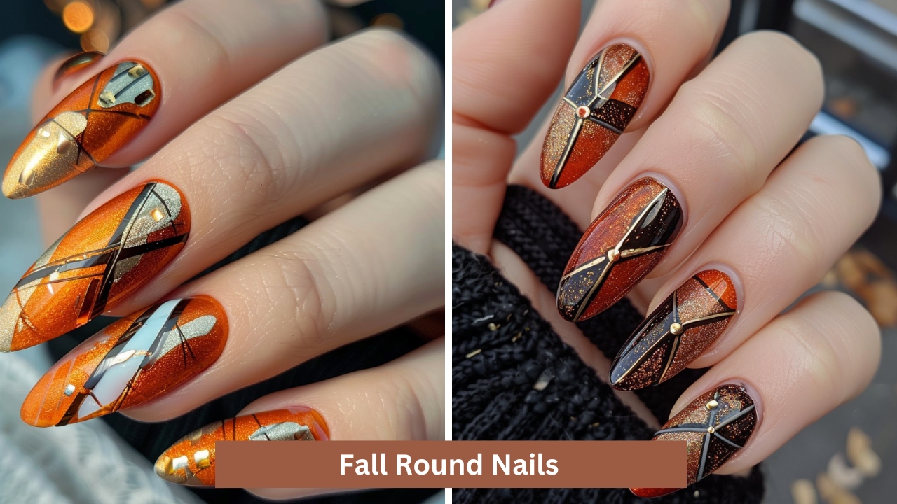 Fall Round Nails