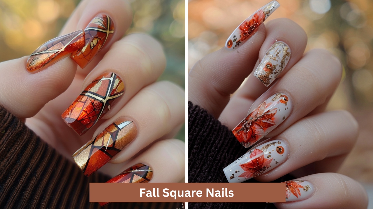 30+ Best Fall Square Nails Ideas and Designs