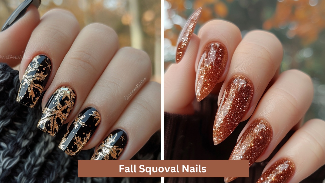 30+ Best Fall Squoval Nails Ideas and Designs