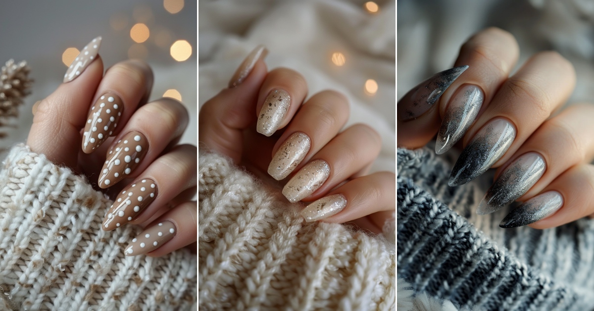 34+ Neutral Winter Nails Art ideas and Designs for 2024