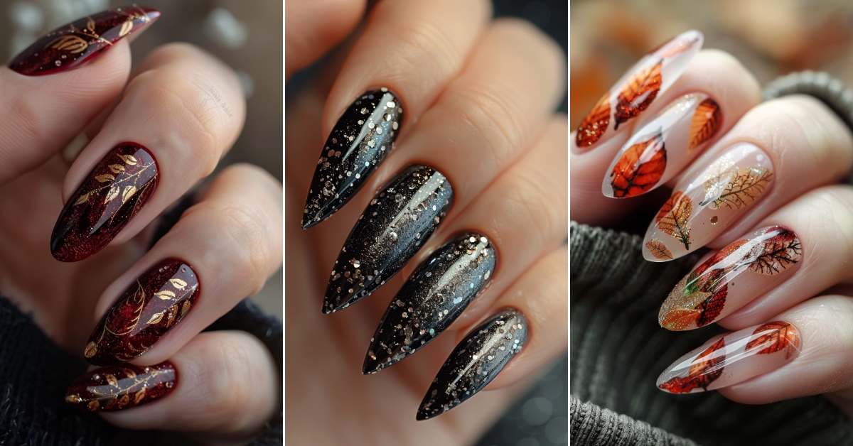 32+ Autumn Winter Nails Art ideas and Designs for 2024