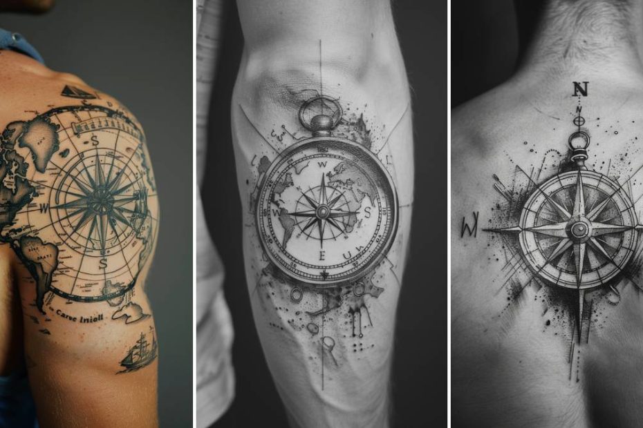 Compass Tattoo Ideas For Men