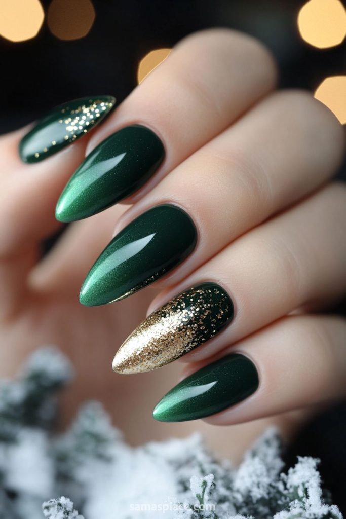 Green Glitter Accent