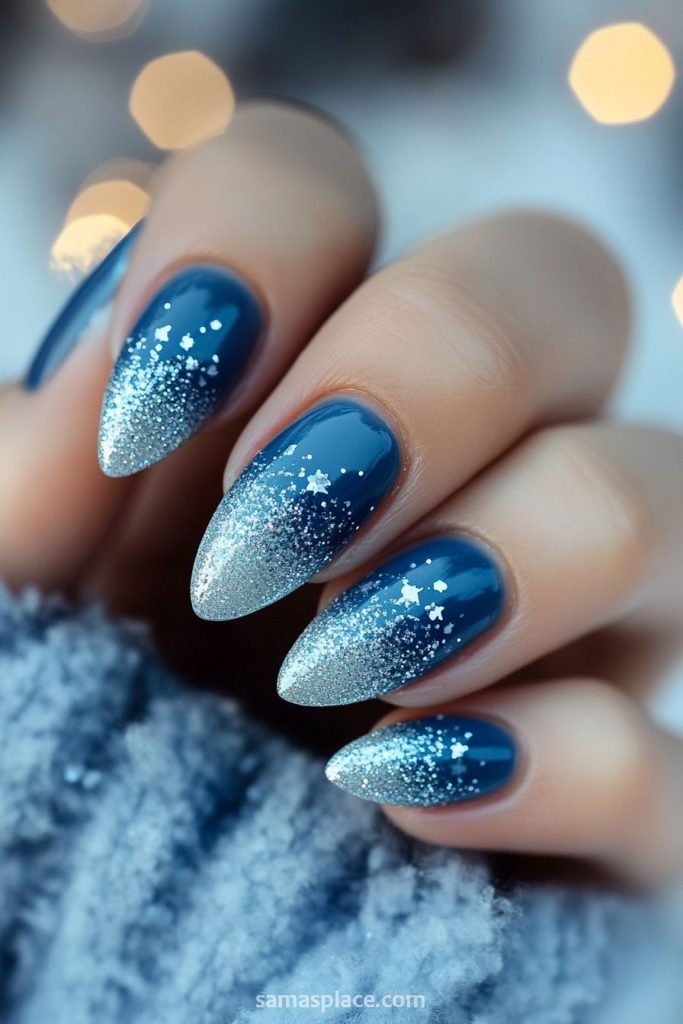 Blue Glitter Ombre