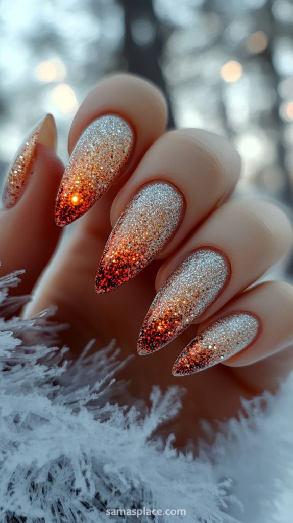 Copper Glitter Flame