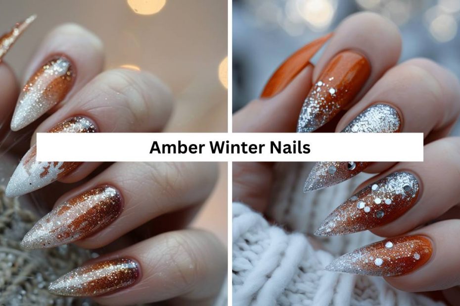 Amber Winter Nails