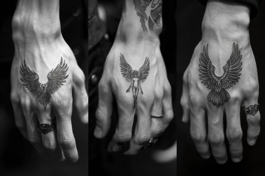 Angel Tattoo Ideas For Men Hand