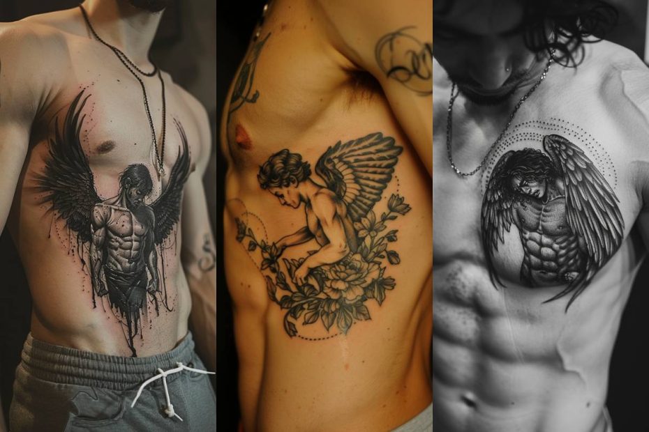 Angel Tattoo Ideas For Men Ribcage