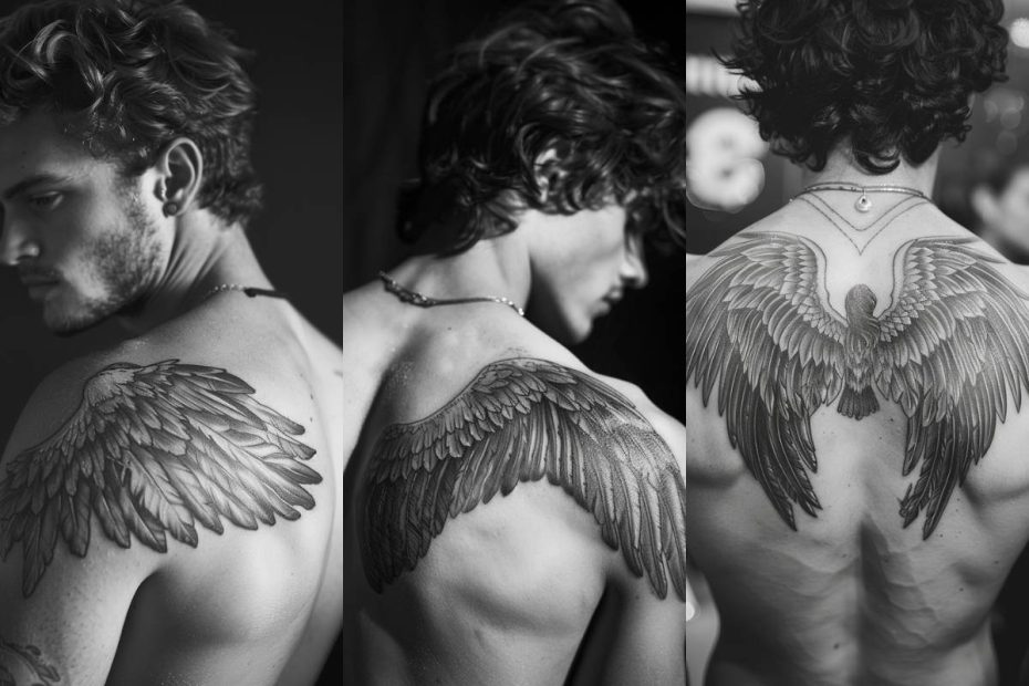 Angel Tattoo Ideas For Men Shoulder Blade