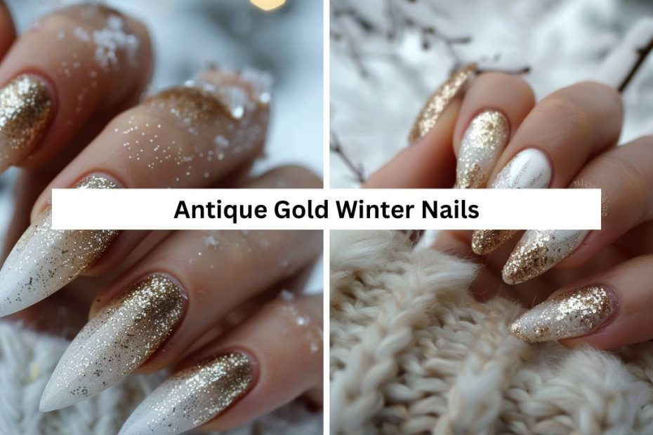 Antique Gold Winter Nails