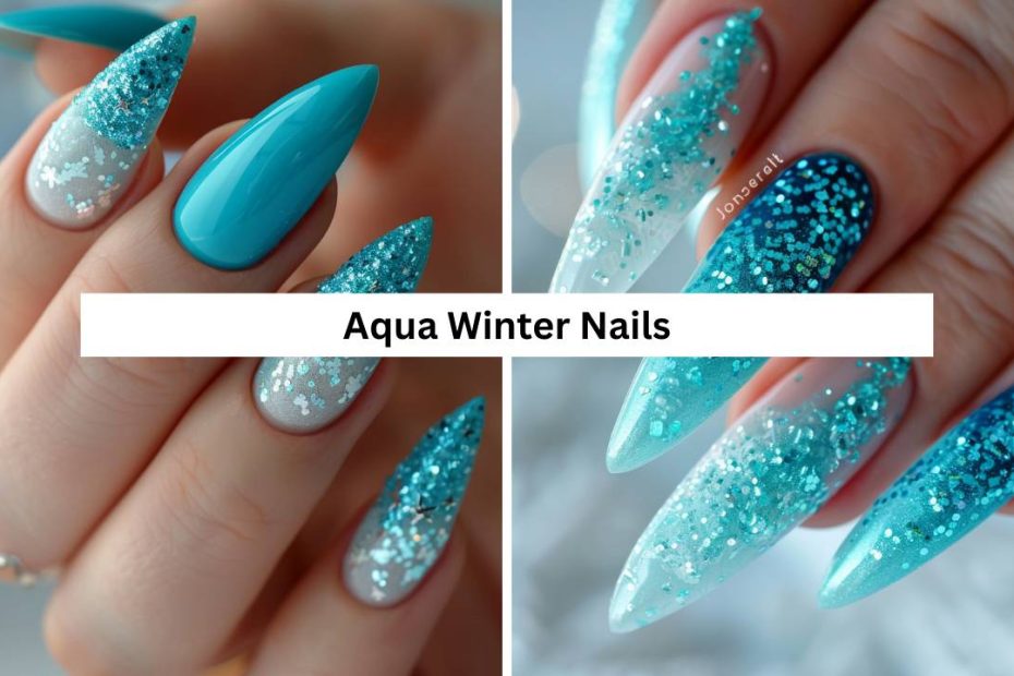 Aqua Winter Nails