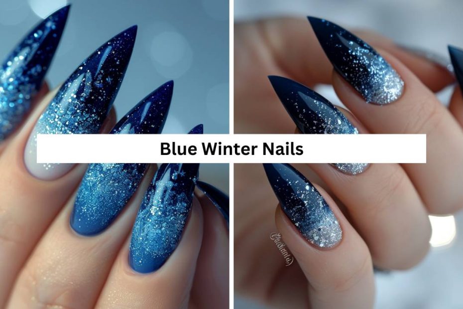 Blue Winter Nails