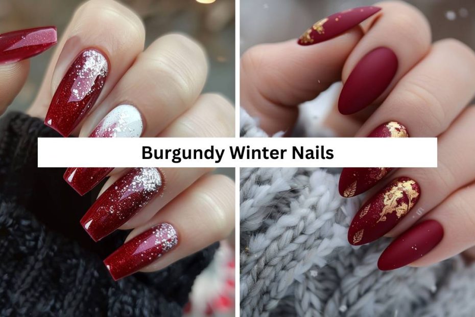 Burgundy Winter Nails