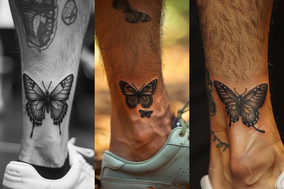 Butterfly Tattoo Ideas For Men Ankle