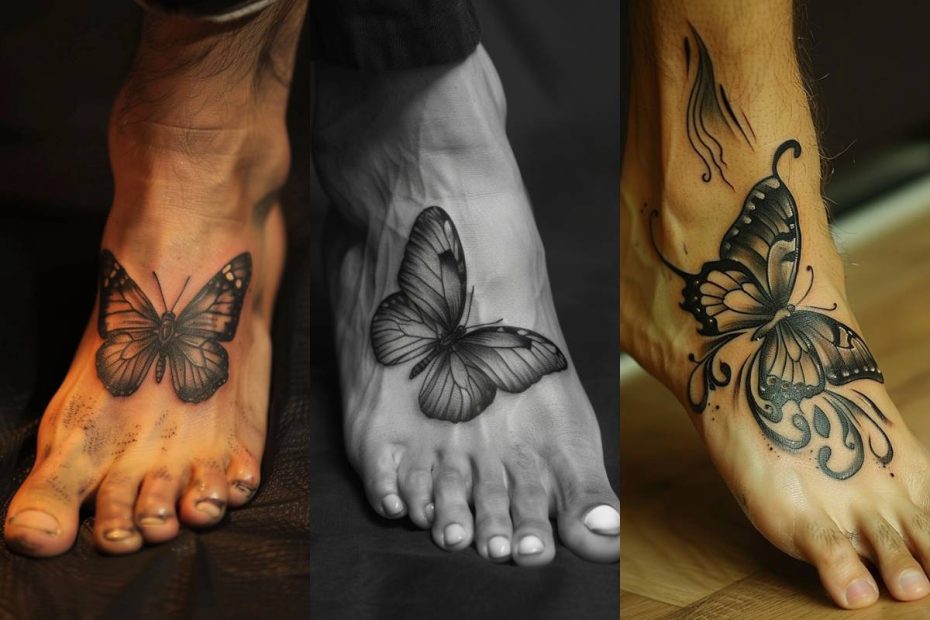 Butterfly Tattoo Ideas For Men Foot