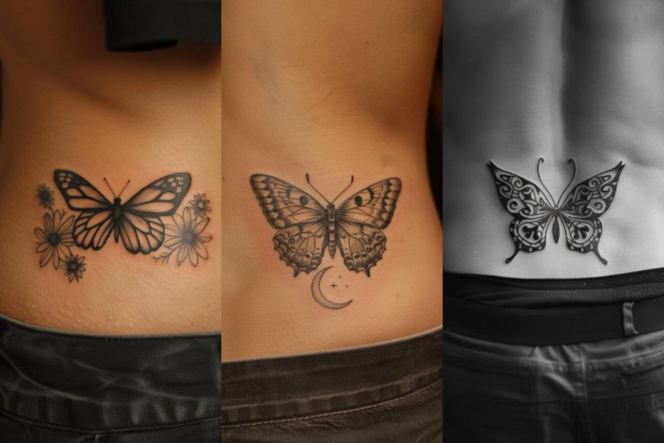 Butterfly Tattoo Ideas For Men Lower Back