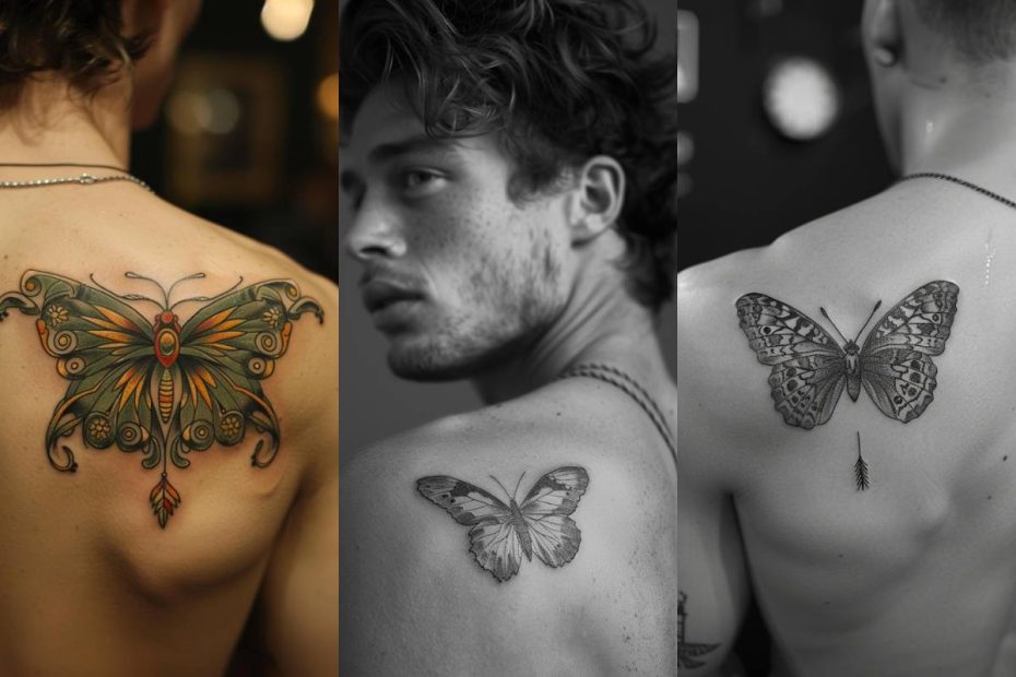 Butterfly Tattoo Ideas For Men Shoulder Blade