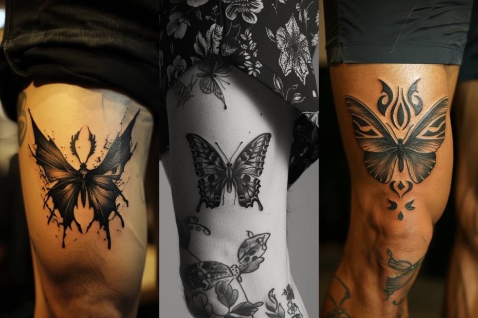 Butterfly Tattoo Ideas For Men Thigh