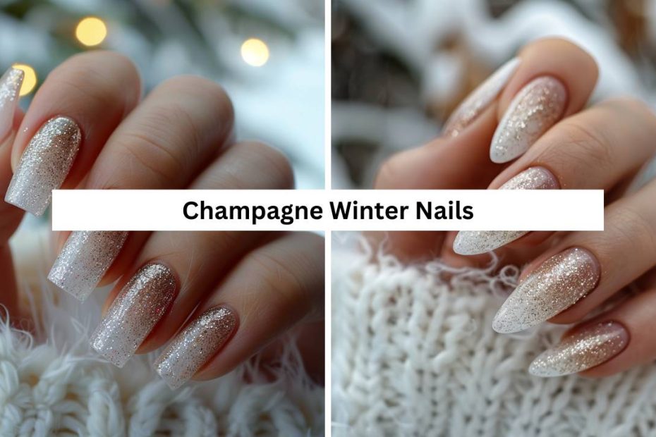 Champagne Winter Nails