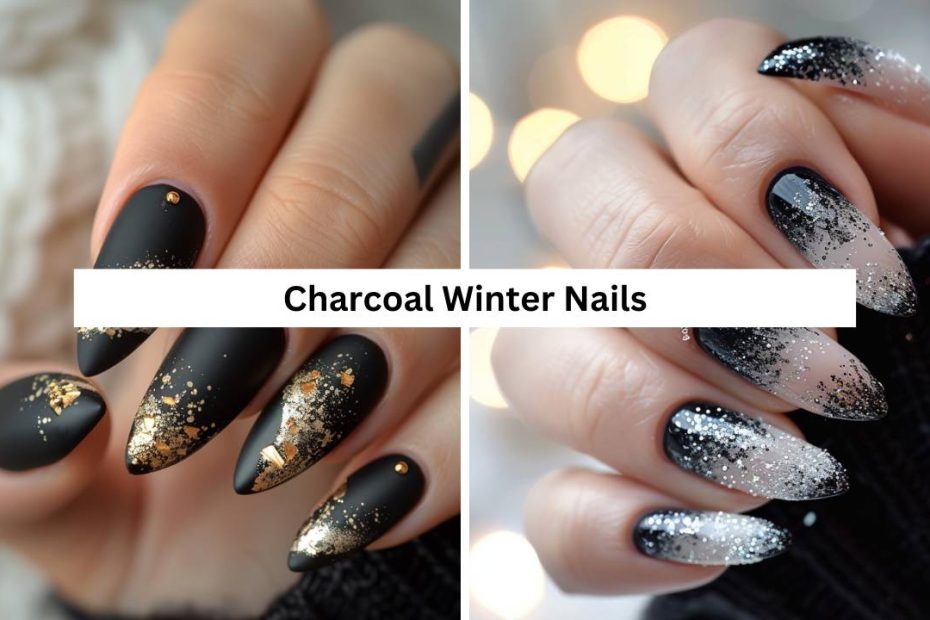 Charcoal Winter Nails