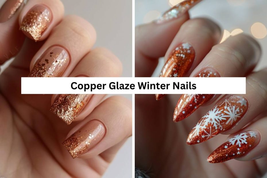 Copper Glaze Winter Nails