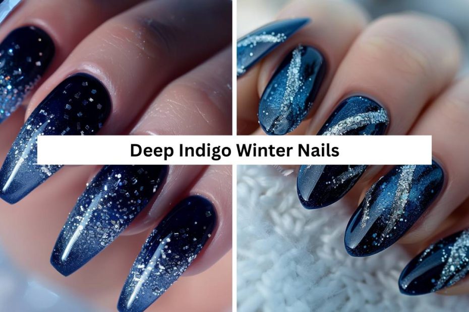 Deep Indigo Winter Nails