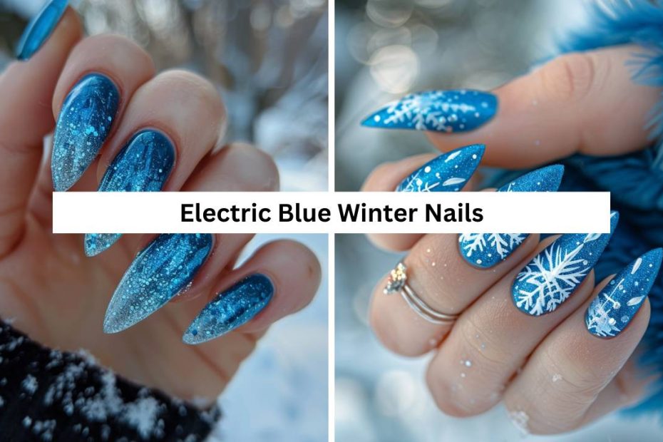 Electric Blue Winter Nails