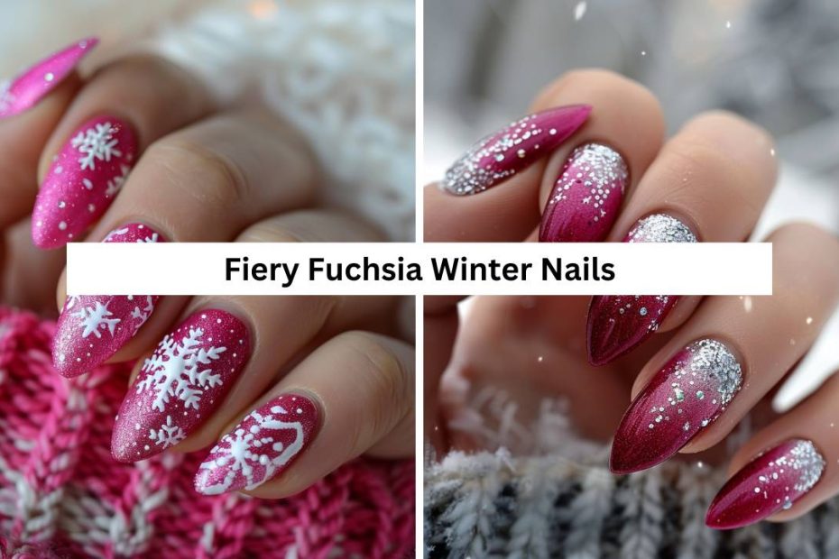 Fiery Fuchsia Winter Nails