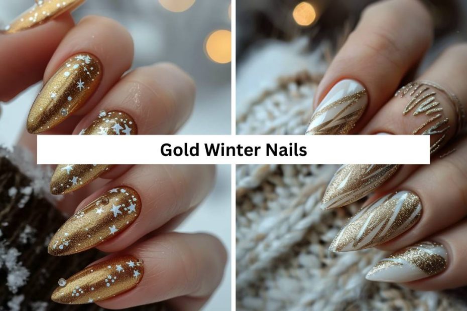 Gold Winter Nails