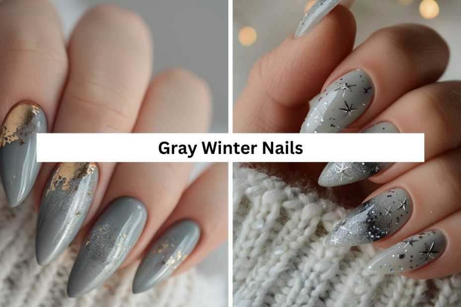 Gray Winter Nails