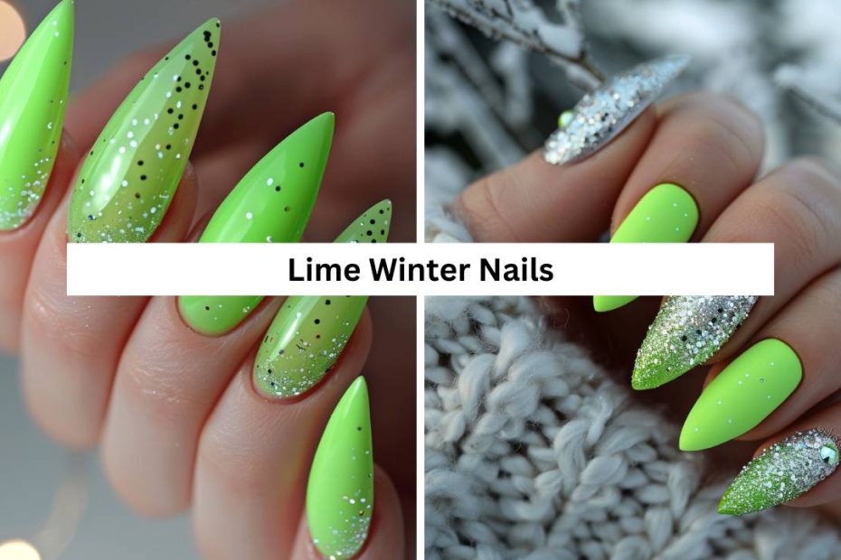 Lime Winter Nails